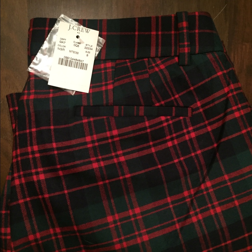 J Crew skimmer pant in plaid