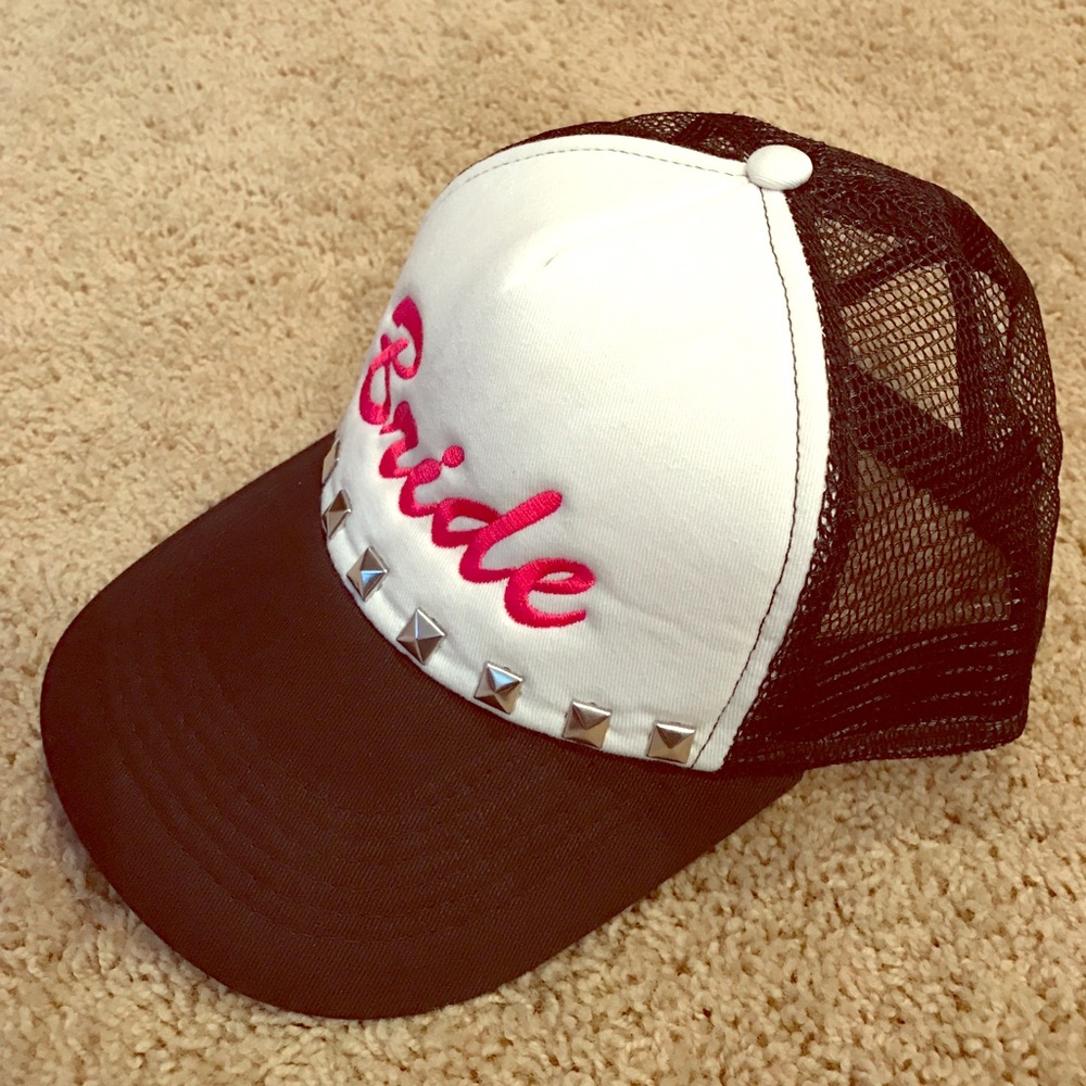 New Bride Trucker Hat metal studds