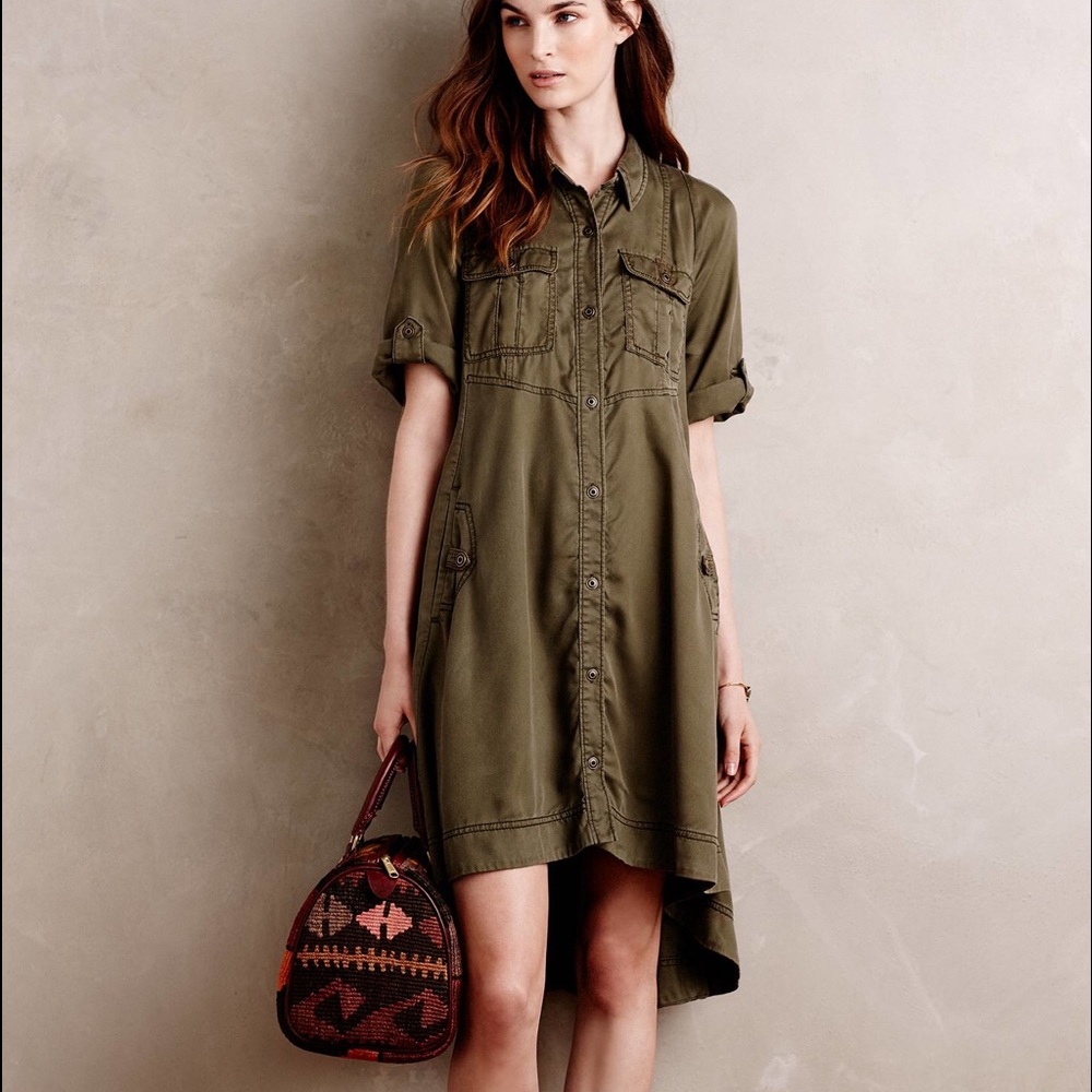 Anthropologie Military Swing Dress