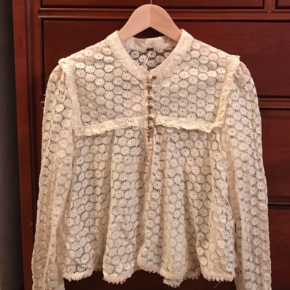 Free People lace cardigan size Large