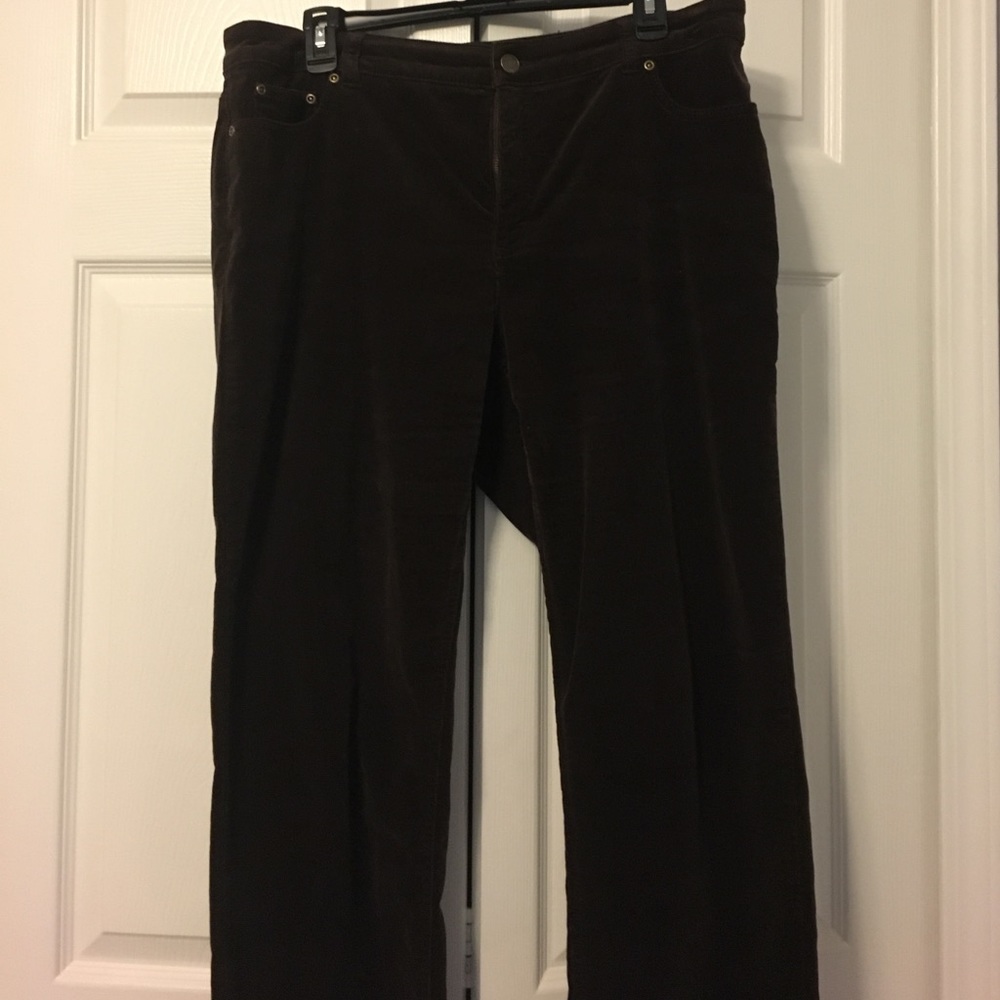Charter club petite brown cords