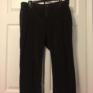 Charter club petite brown cords