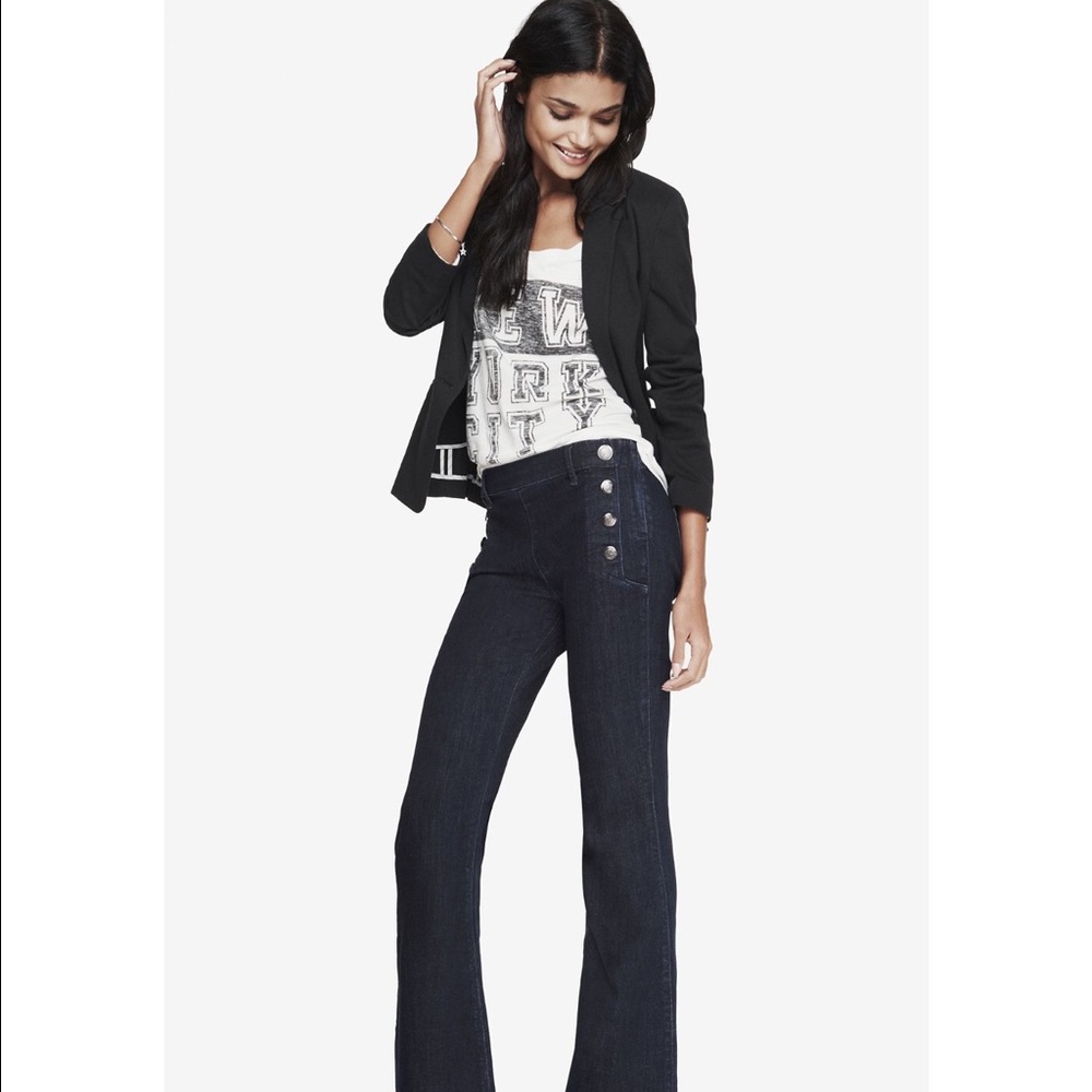 Express Mid Rise Bell Flare Sailor Jean