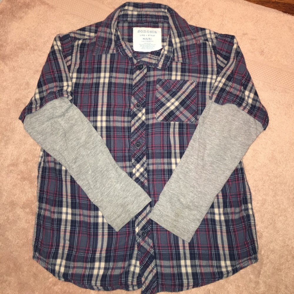 Boys long sleeve button down shirt