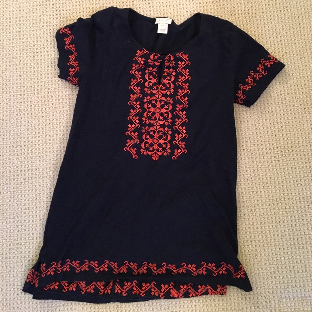 J CREW embroidered top