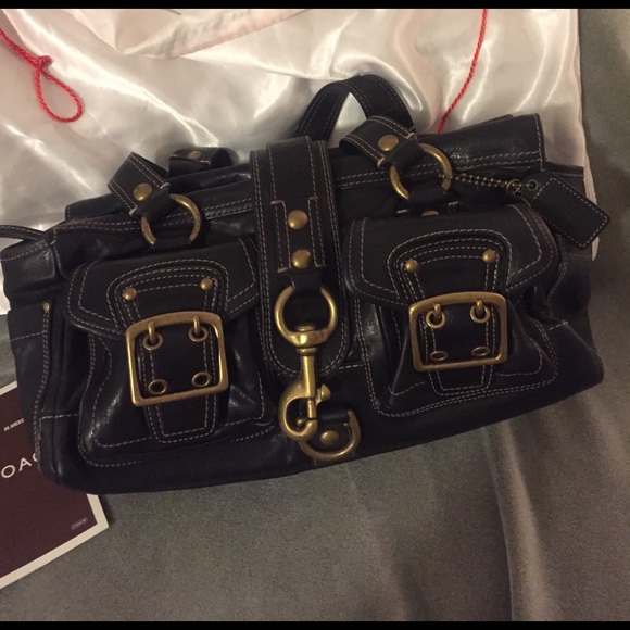 Authentic COACH Black Leather Legacy Satchel - Picture 1 of 7