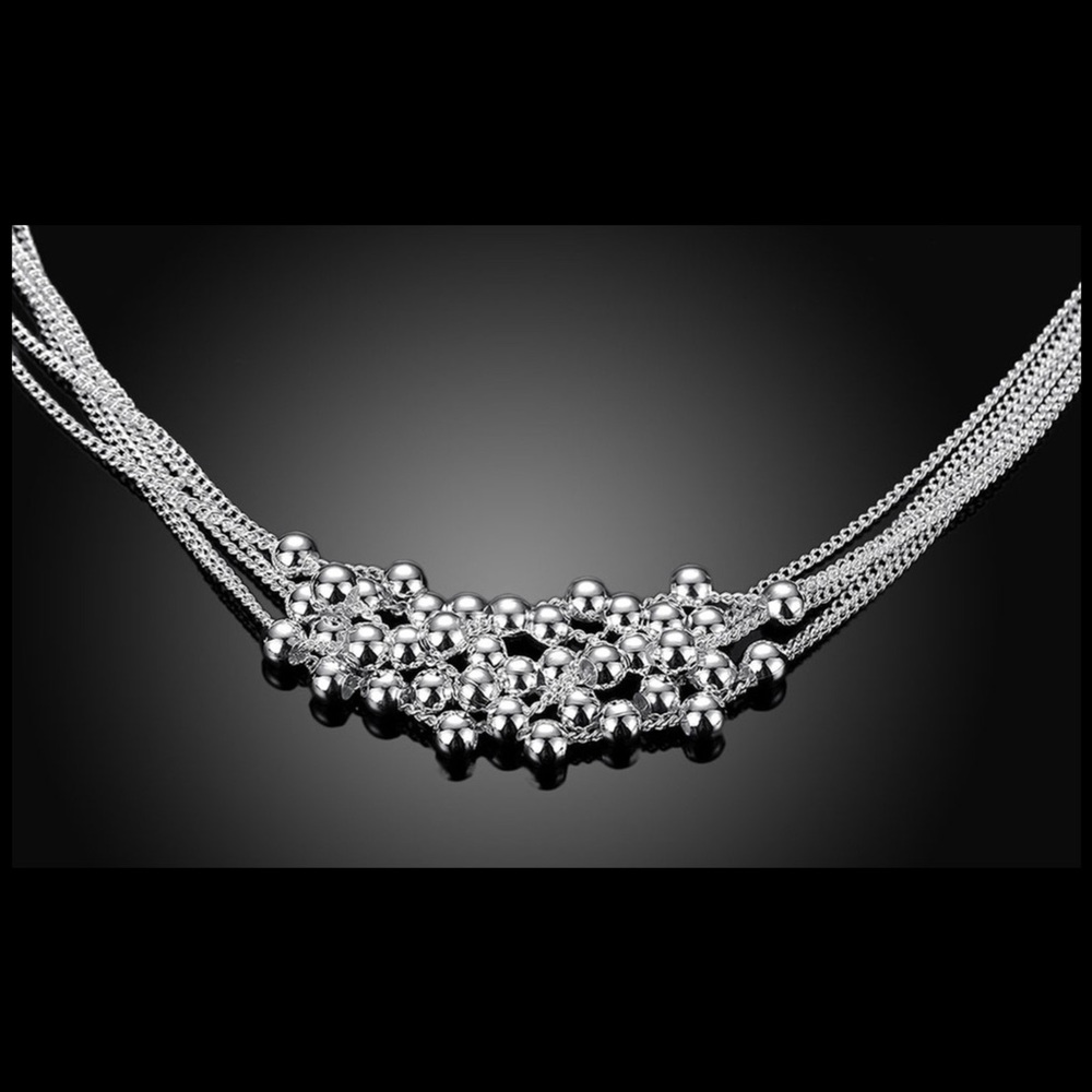 .925 Sterling Silver Bubble Necklace