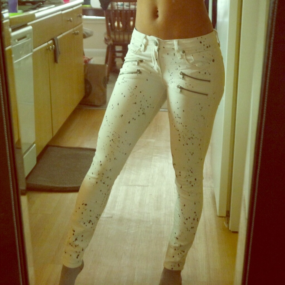 White Demin Pants
