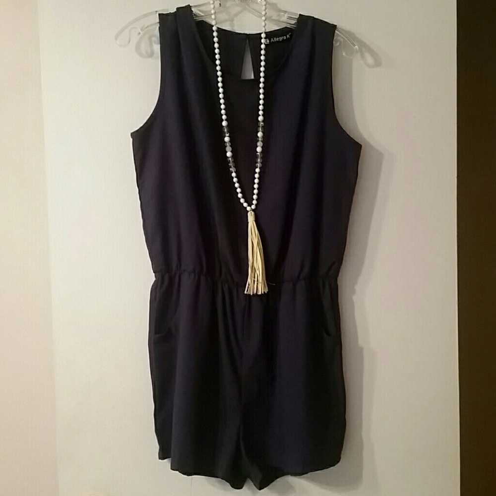 Deep navy romper