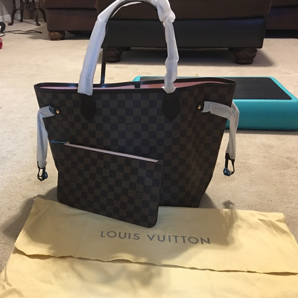 Brown LV MM Pink NEW