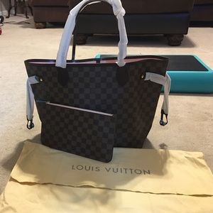 Brown LV MM Pink NEW