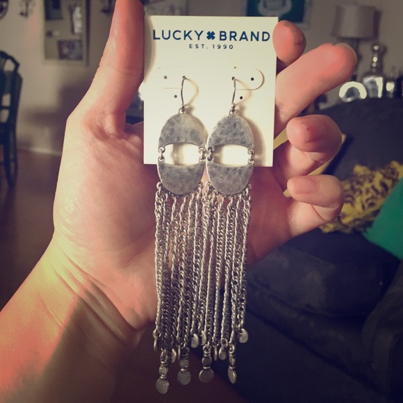 NEED GONE BY 9/15/22 - Brand New Lucky Bohemian Silver Chain Earrings - Picture 2 of 6