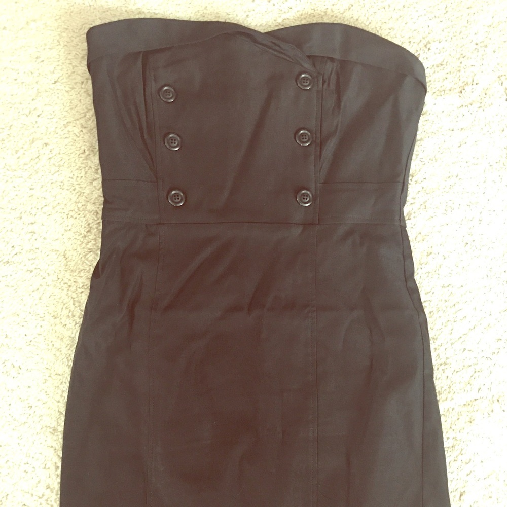 ♣️Tuxedo style strapless dress