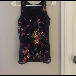 Express embellished tank top