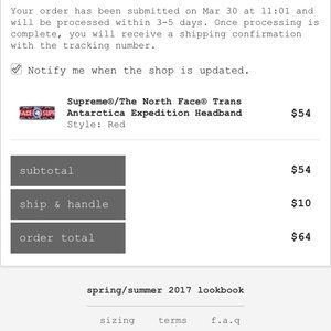 Supreme x Northface headband