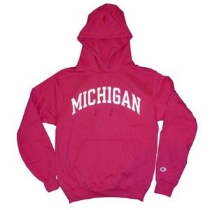 Hot Pink Champion Michigan Sweatshirt