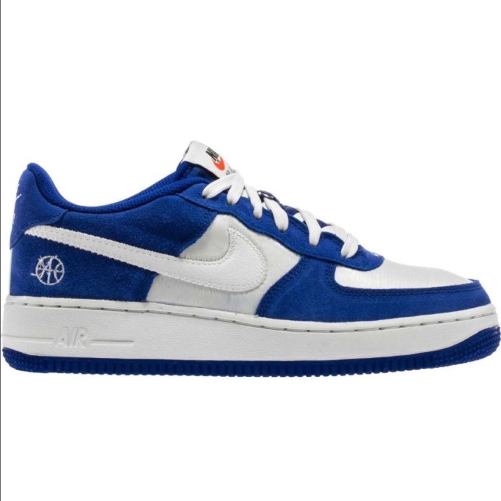 NWOB NIKE AIR FORCE 1 BLUE SUEDE SIZES 5.5 y, 7 Y - Picture 3 of 8