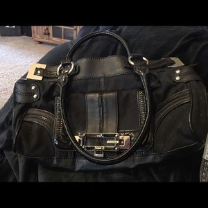 Guess leather and canvas satchel