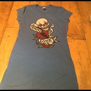Ed Hardy blue t-shirt