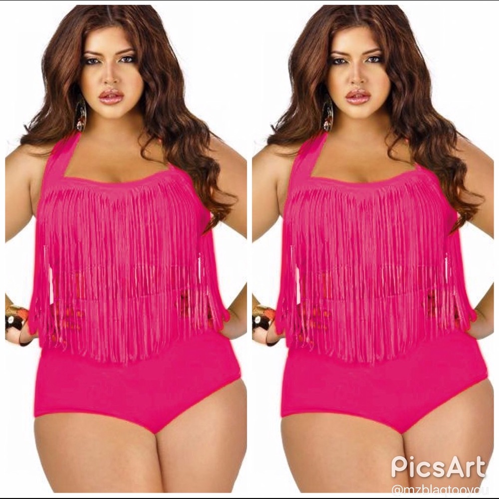 Pink Fringe 2 Piece