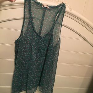 Sheer floral tank