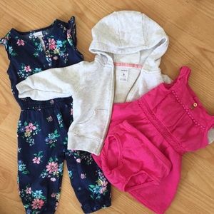 Carter's dress, romper, & jacket. 4p. Size 6m