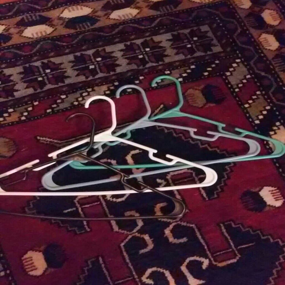 Plastic multicolored hangers