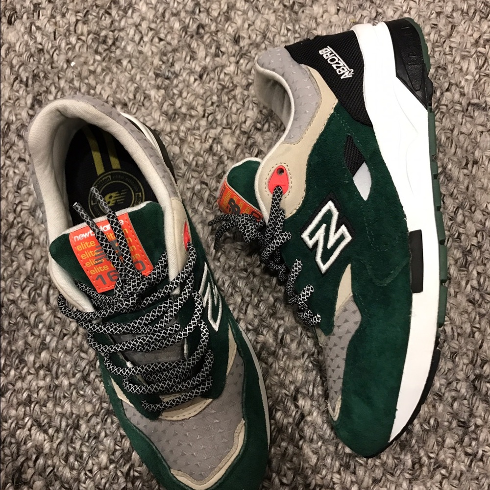 NEW BALANCE 1600 RACING PACK GREEN SUEDE/ORANGE