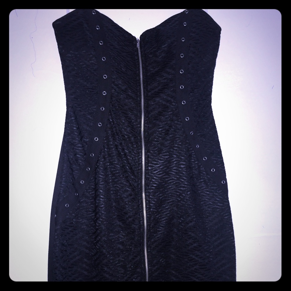 🌠Strapless black dress