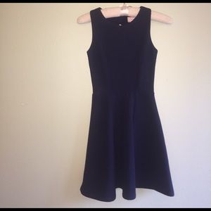 Navy Open Back Dress