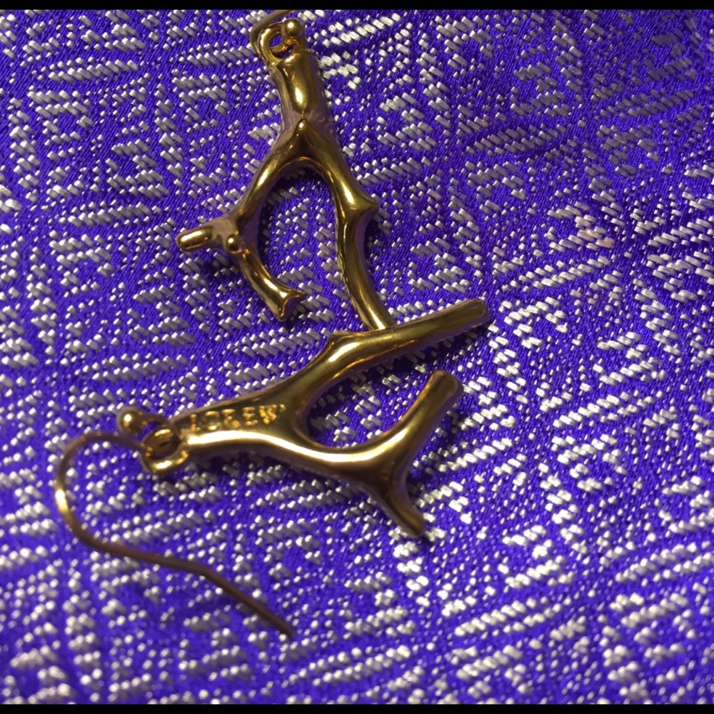 J.Crew Gold Coral Twig Earrings