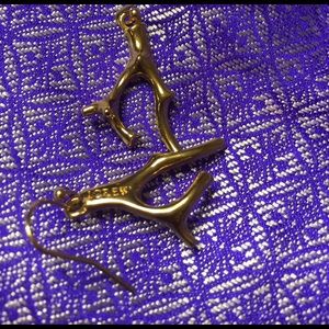 J.Crew Gold Coral Twig Earrings