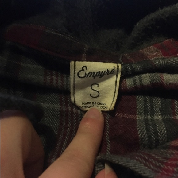 Plaid warm button up - Picture 2 of 2