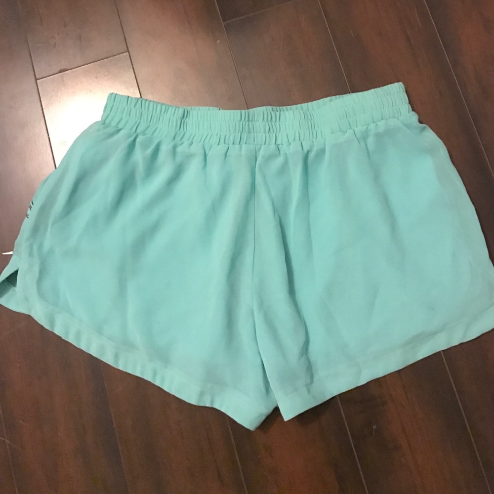 Boutique Turquoise Shorts with Embellishments - Picture 2 of 3