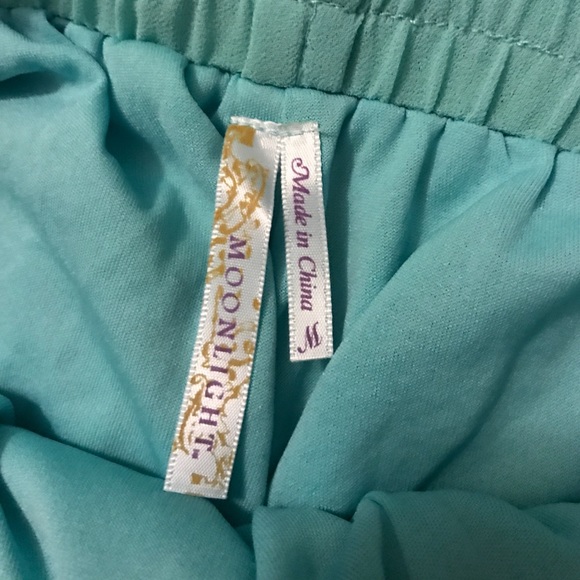 Boutique Turquoise Shorts with Embellishments - Picture 3 of 3