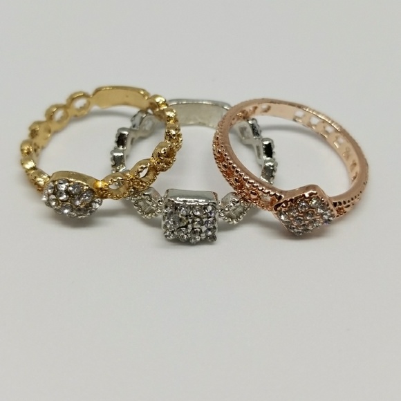 Multi Stone Layer Rings - Picture 2 of 3