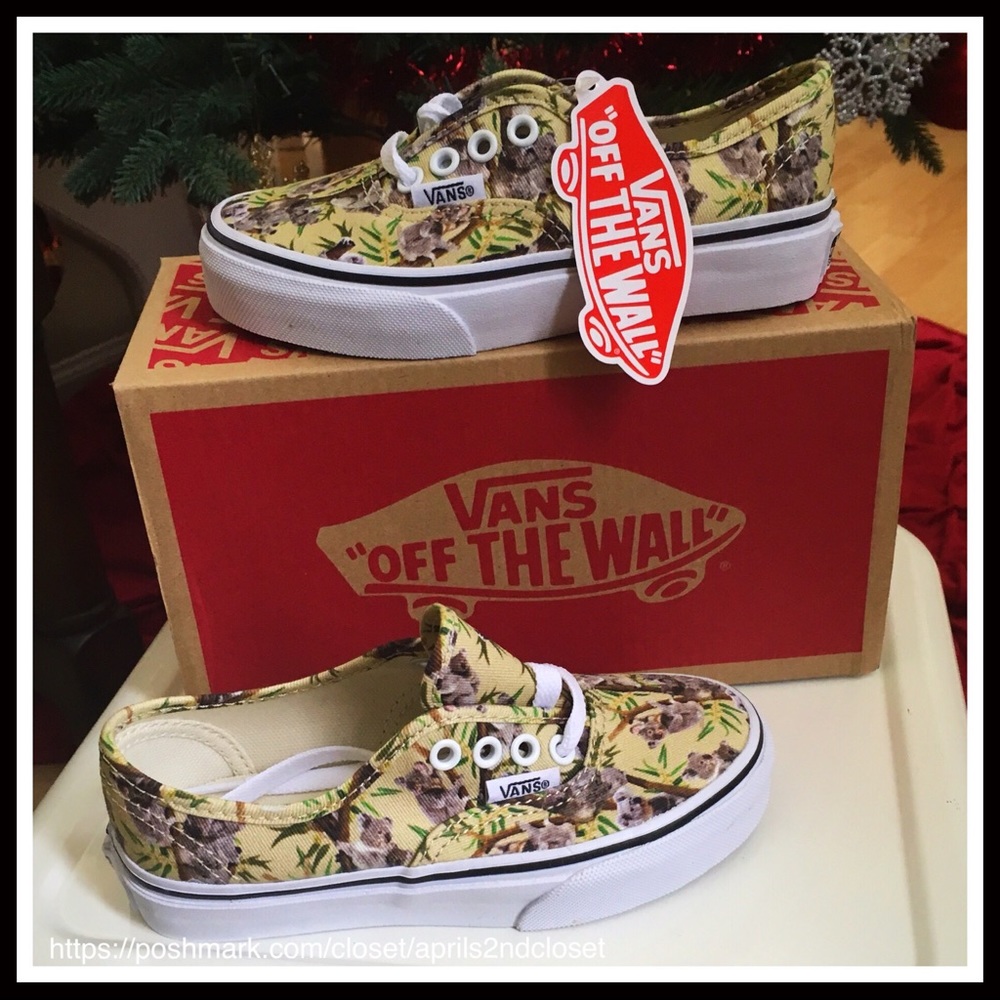 VANS KOALA PRINT CANVAS SNEAKERS SHOES - Picture 2 of 7