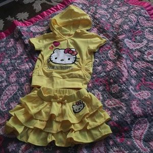 2T Hello Kitty skirt outfit