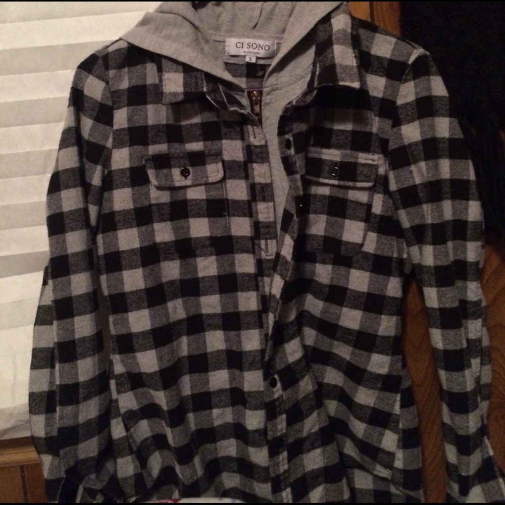 Zip up & button up flannel new without tags!