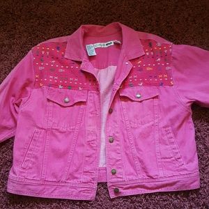 Vintage 90s Inspired Pink Denim Jacket