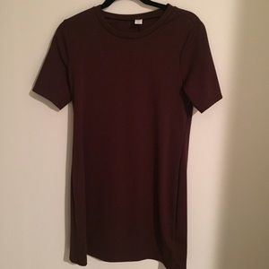 Wine colored shift dress