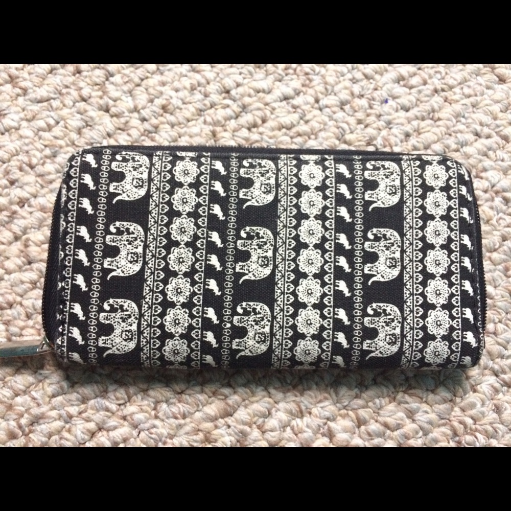 elephant print wallet