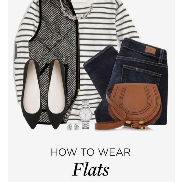 Charlotte Russe Shoes - Black Pointed toe flats size 8 Charlotte Russe