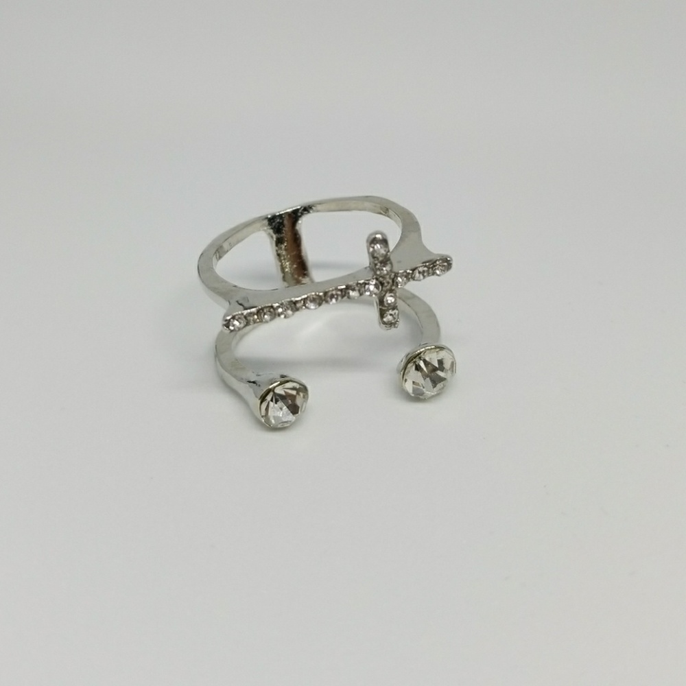 Cross Multi Stone Ring