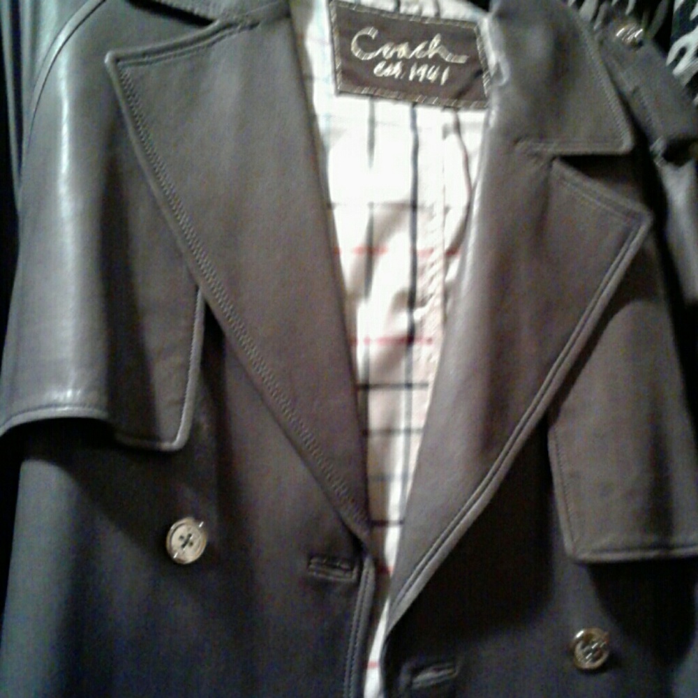 Coach leather coat