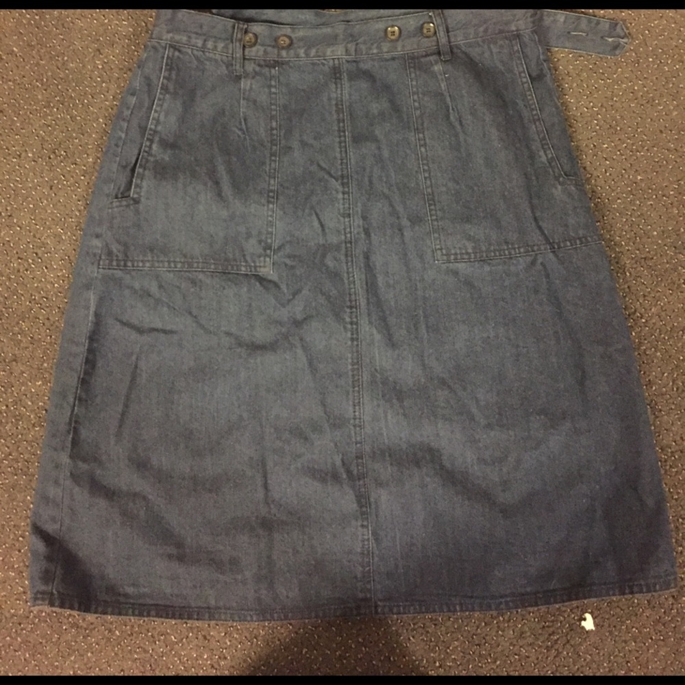 Denim Wrap Skirt