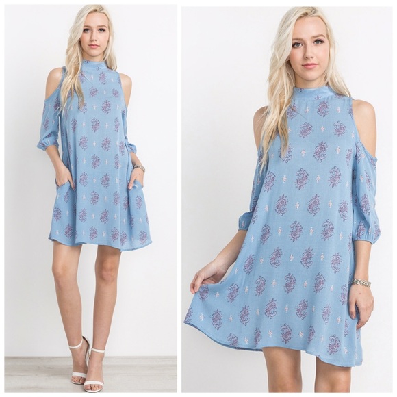 LAST 2 PAISLEY PRINT SELF-TIE POCKET DRESS - Picture 4 of 5