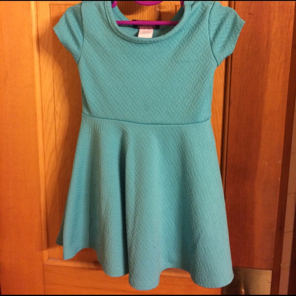 Teal flare dress
