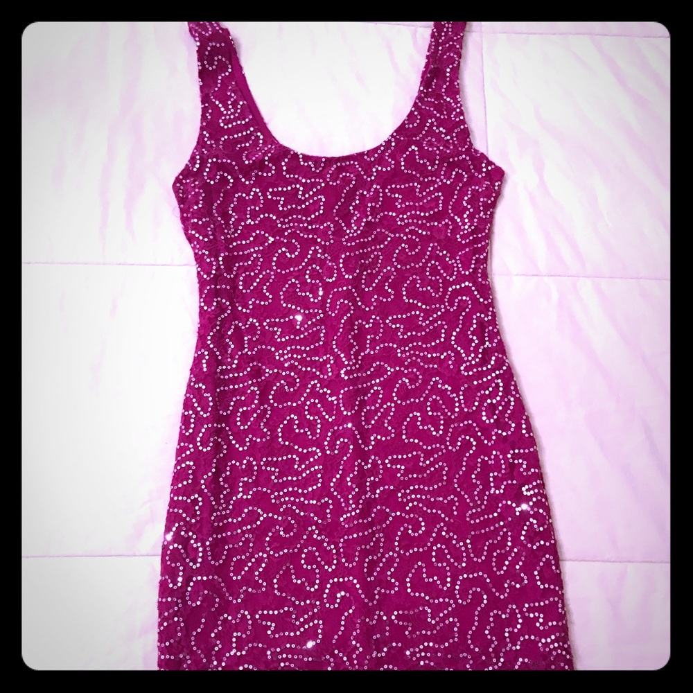 💘Pink sequin dress