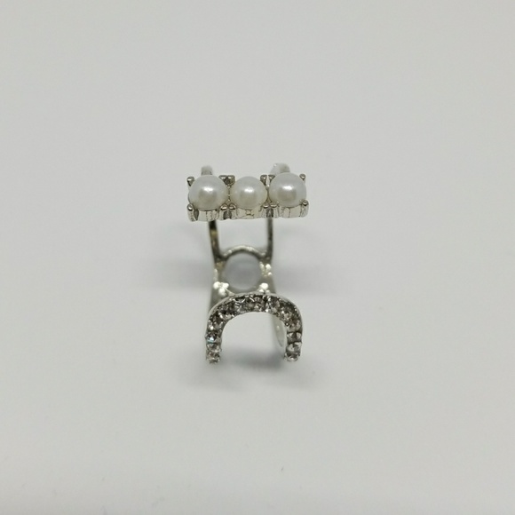 Triple Pearl Multi Stone Ring - Picture 3 of 4